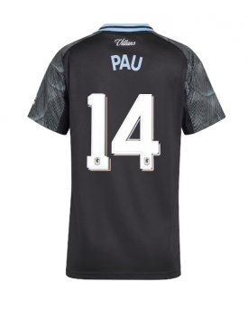 Aston Villa Pau Torres #14 Maglia Gara Trasferta Repliche 2025-26 Donna Maniche Corte